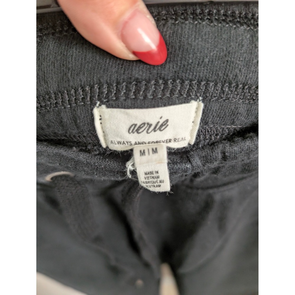Aerie Joggers Women Medium Black Excellent - Picture 5 of 6